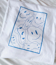 Load image into Gallery viewer, Blue Smiley Tee &quot;Stay At Home&quot;
