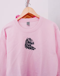 Heart Spotted Leopard Crewneck