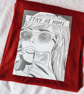 Pop Art Tee "Stay At Home"